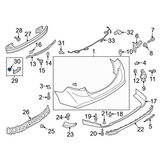 Ford OE - Bumper Impact Absorber Nut