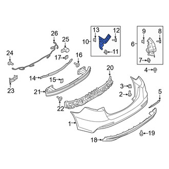 Ford OE - Rear Left Inner Bumper Cover Bracket