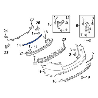 Ford OE - Rear Center Bumper Cover Bracket