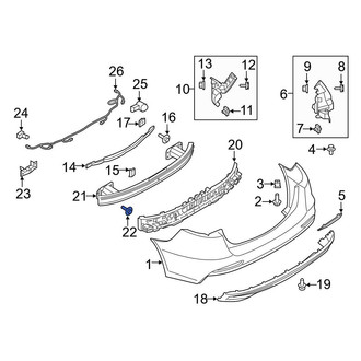 Ford OE - Bumper Impact Bar Bolt