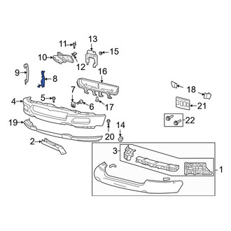 Ford OE - Front Left Bumper Face Bar Bracket