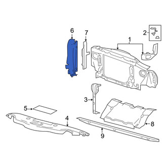 Ford OE - Front Left Outer Radiator Support Air Deflector
