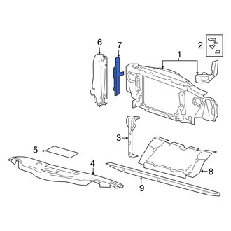 Ford OE - Front Left Inner Radiator Support Air Deflector