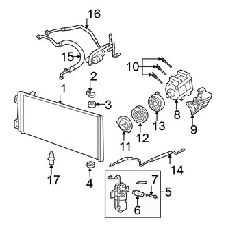 Ford OE - Air Conditioner & Heater - Condenser, Compressor & Lines