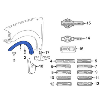Ford OE - Front Right Wheel Arch Molding