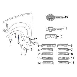 Ford OE - Front Wheel Arch Molding Rivet