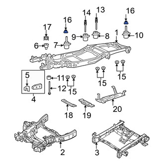Ford OE - Rear Center Seat Belt Lap and Shoulder Belt Nut