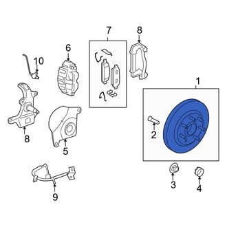 Ford OE - Front Disc Brake Rotor and Hub Assembly