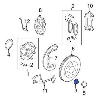 Ford OE - Front Axle Nut