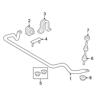 Ford OE - Front Suspension - Stabilizer Bar & Components (4WD)