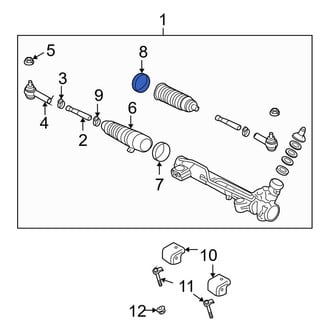 Ford OE - Left Inner Rack and Pinion Bellows Clamp