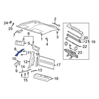 Ford OE - Left Body A-Pillar Trim Panel