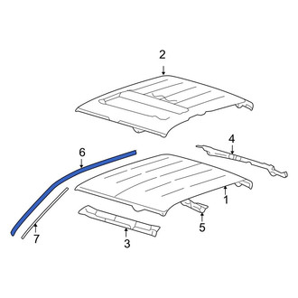 Ford OE - Left Roof Panel Weatherstrip