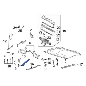 Ford OE - Right Body A-Pillar Trim Panel
