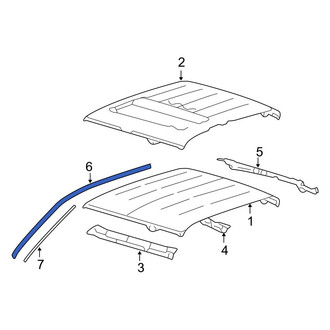 Ford OE - Right Roof Panel Weatherstrip