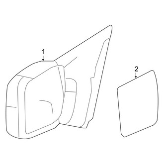 Ford OE - Front Door - Outside Mirrors (W/O Towing, Manual)