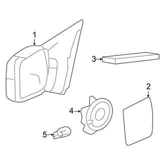 Ford OE - Front Door - Outside Mirrors (W/O Towing, Power)