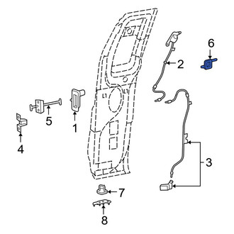 Ford OE - Rear Right Upper Door Lock Striker Plate