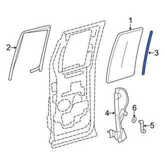 Ford OE - Rear Left Door Window Molding