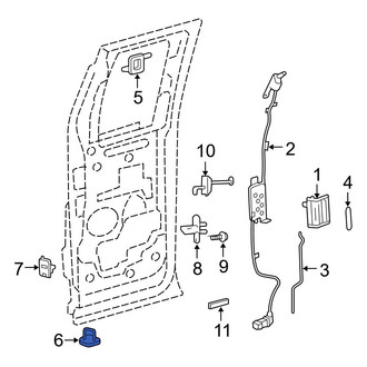 Ford OE - Rear Lower Door Lock Striker Pin