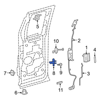 Ford OE - Rear Lower Door Hinge