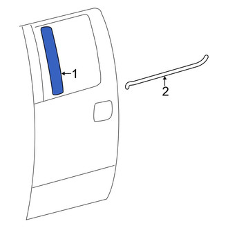 Ford OE - Rear Right Door Reveal Molding