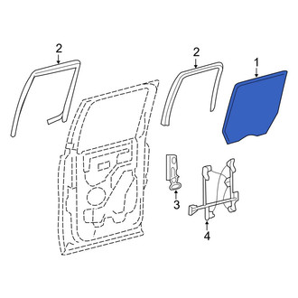 Ford OE - Front Right Door Glass