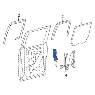 Ford OE - Rear Left Door Window Molding
