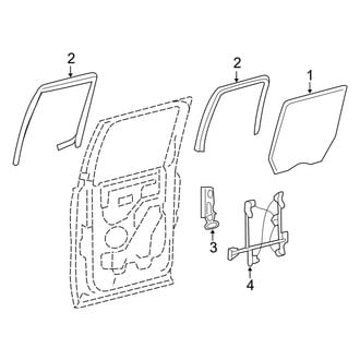 Ford OE - Rear Door - Glass & Hardware