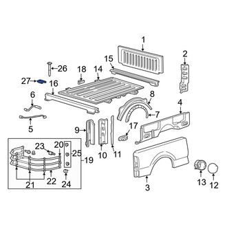 Ford OE - Front Truck Bed Nut