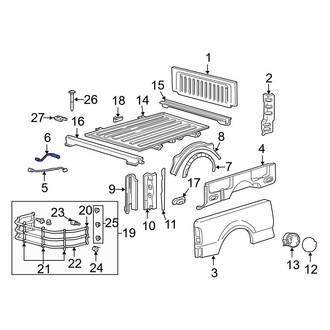 Ford OE - Rear Left Truck Bed Panel Brace