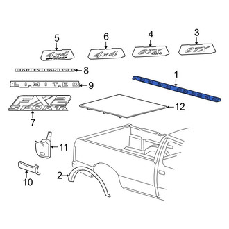 Ford OE - Rear Right Upper Truck Bed Molding