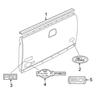 Ford OE - Pick Up Box - Exterior Trim (Tail Gate)