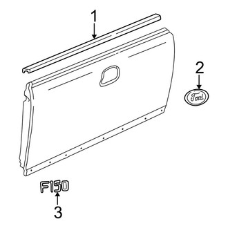 Ford OE - Pick Up Box - Exterior Trim (Tail Gate)