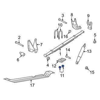 Ford OE - Front Leaf Spring Nut