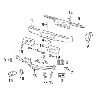 Ford OE - Rear Bumper Face Bar Nut