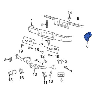 Ford OE - Rear Left Inner Bumper Face Bar Mount