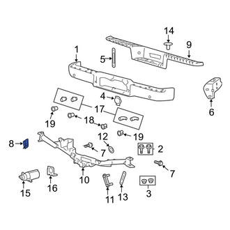 Ford OE - Rear Bumper Face Bar Nut