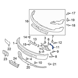 Ford OE - Left Bumper Face Bar Brace