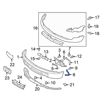 Ford OE - Left Bumper Face Bar Brace