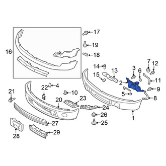Ford OE - Front Left Bumper Face Bar Bracket