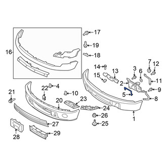 Ford OE - Left Bumper Face Bar Bolt