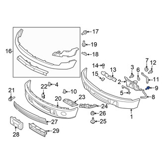 Ford OE - Left Bumper Face Bar Bolt