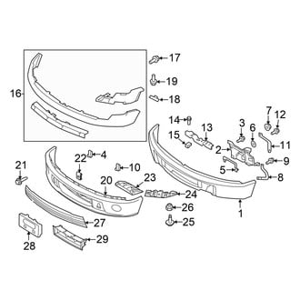 Ford OE - Front Bumper - Bumper & Components (W/O End Covers), (FX2 / FX4 / Harley-Davidson Edition / King Ranch / Lariat / Platinum / STX / XL / XLT)