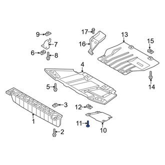Ford OE - Rear Radiator Support Splash Shield Bolt