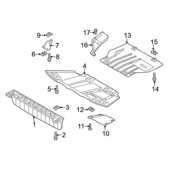 Ford OE - Radiator Support - Splash Shields (Harley-Davidson Edition / Lariat / Platinum 6.2L)
