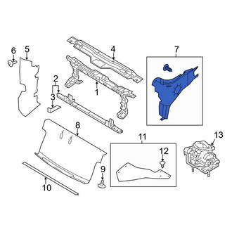 Ford OE - Front Left Radiator Support Baffle