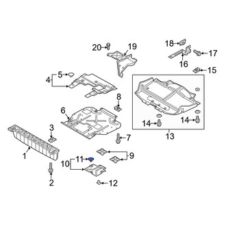 Ford OE - Radiator Support Splash Shield Clip