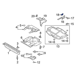 Ford OE - Rear Powertrain Skid Plate Clip