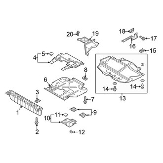 Ford OE - Radiator Support - Splash Shields (3.5L)